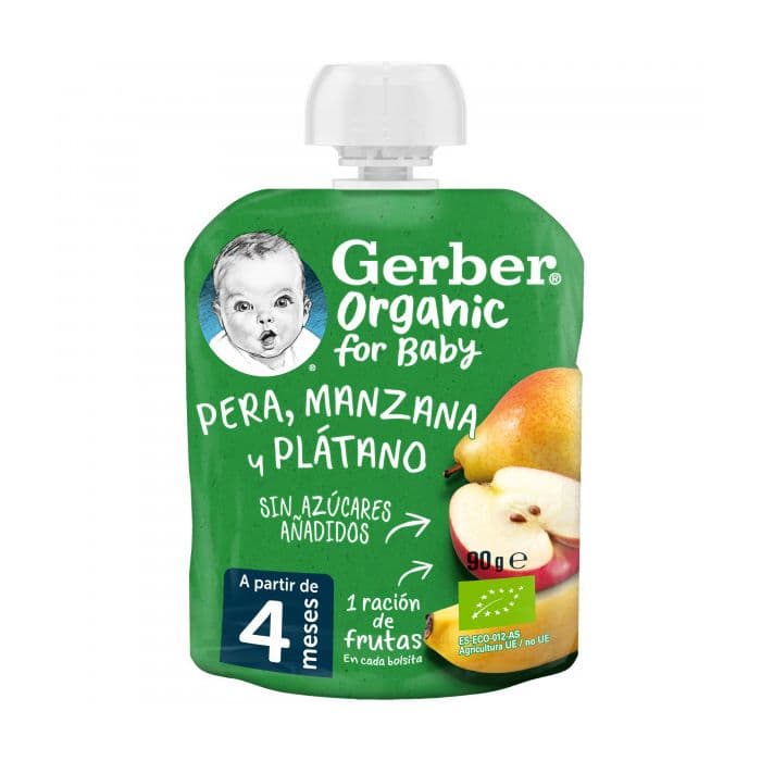 Organic Pouch Pêra, Maçã, Banana +4 meses 90 gr