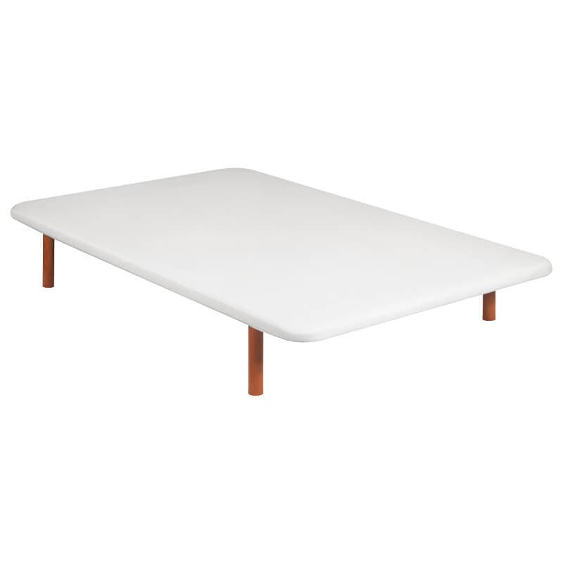 Base de malha 3D estofada reforçada com 5 barras transversais Branco 140x190cm