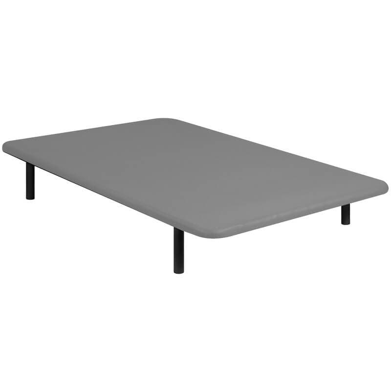 Base de malha 3D estofada reforçada com 5 barras transversais cinzento 80x182cm