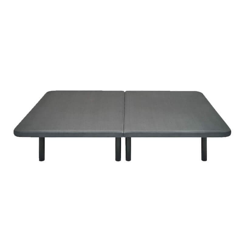 Base estofada dividida em malha 3D respirável cinza com pernas 135x190cm
