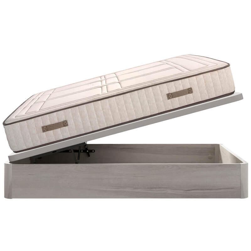 Colchão de algodão Hr com visco extra firme respirável de 27 cm + sofá dobrável de madeira 3D com altura de 34 cm 105x190cm Nórdico