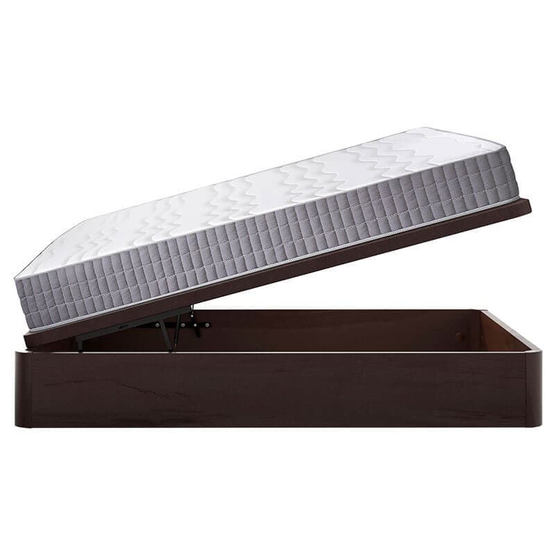 Colchão Linha Visco 19 cm firmeza, alta maciez e econômico + sofá dobrável em madeira 3D, altura respirável 34 cm 150x190cm Wengue