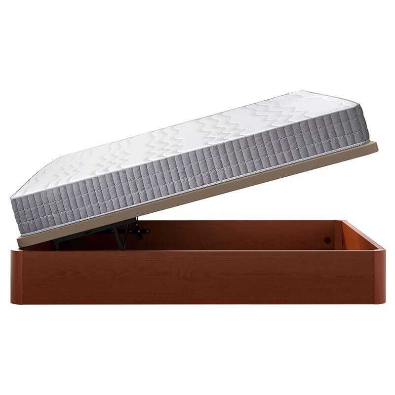 Colchão Linha Visco 19 cm firmeza, alta maciez e econômico + sofá dobrável em madeira 3D, altura respirável 34 cm 135x182cm cereja