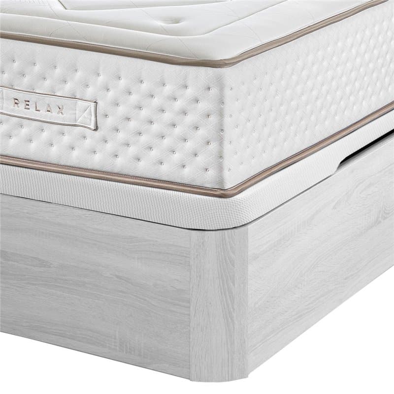 Colchão de molas ensacadas Gaviota Oro de 31 cm com visco-grafeno + estrutura de cama dobrável Relax 3D com grande capacidade e 32 cm de altura.