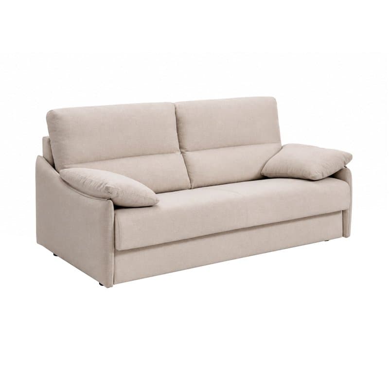 Sofá-cama Verona com mecanismo de abertura italiano e colchão de 14 cm. Bege Sofá cama 140