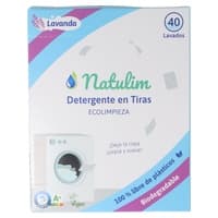 5 x Eco detergente tiras de lavagem lavanda 40 lavagens - Natulim