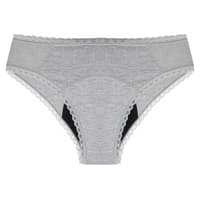 Calcinha menstrual de algodão orgânico e bambu cinza XS 1 unidade - My Alma