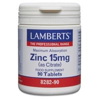 10 x Zinco como Citrato 90 tabletes de 15mg - Lamberts