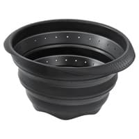10 x Coador dobrável de silicone preto de 4 litros 1 unidade (Preto) - Lurch