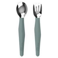 Talheres de silicone verde harmonia 1 unidade - Everyday Baby