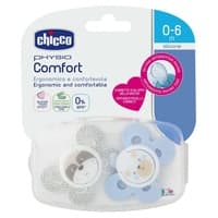 Soother Physio Comfort Boy Silicone 0-6m 2 unidades - Chicco