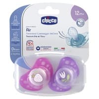 Chupeta de silicone Physio Air Pink 12m + 2 unidades - Chicco