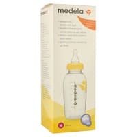 Frasco com Tetina de Fluxo Médio (M) 250 ml - Medela