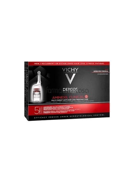 Vichy - Vichy Dercos Aminexil Clínica 5 Man Tto Anticaida 21x6ml