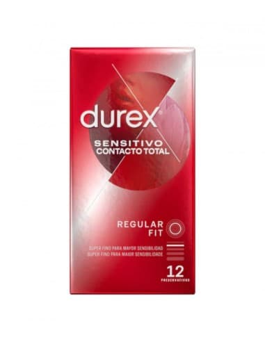 Durex - Preservativos Durex Sensitive Total Contact Regular Fit 12 Unidades