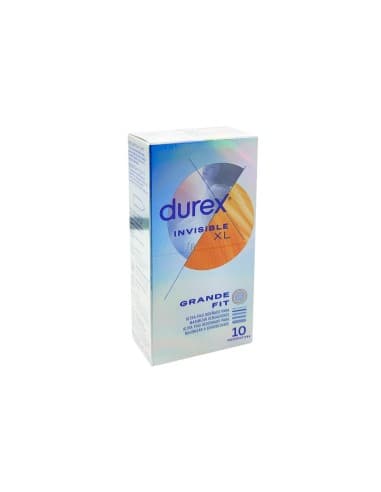 Durex - Preservativos Durex Invisíveis Xl Tamanho Grande 10 Preservativos