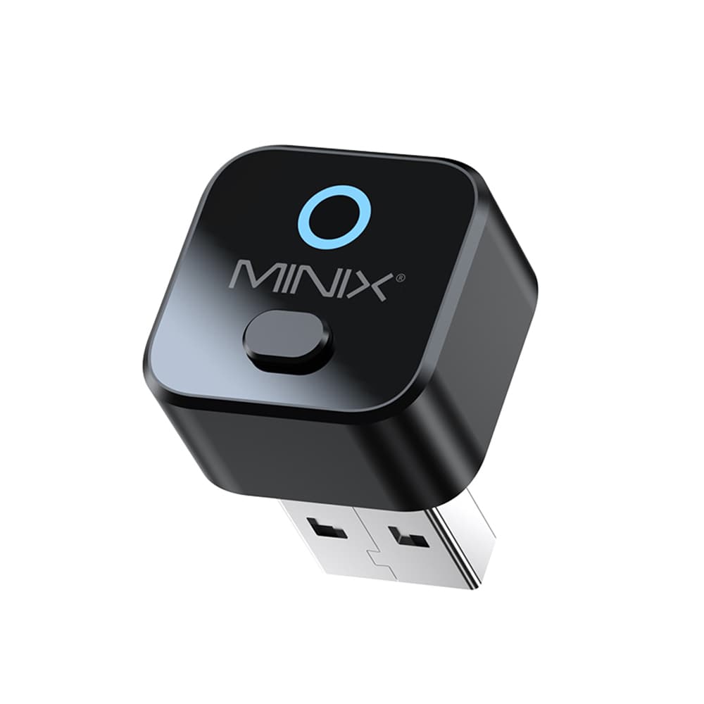 Adaptador MINIX CA525 CarPlay/Android Auto com fio para sem fio, Mini conversor com fio para sem fio, Wi-Fi 6, Bluetooth 5.4, Plug