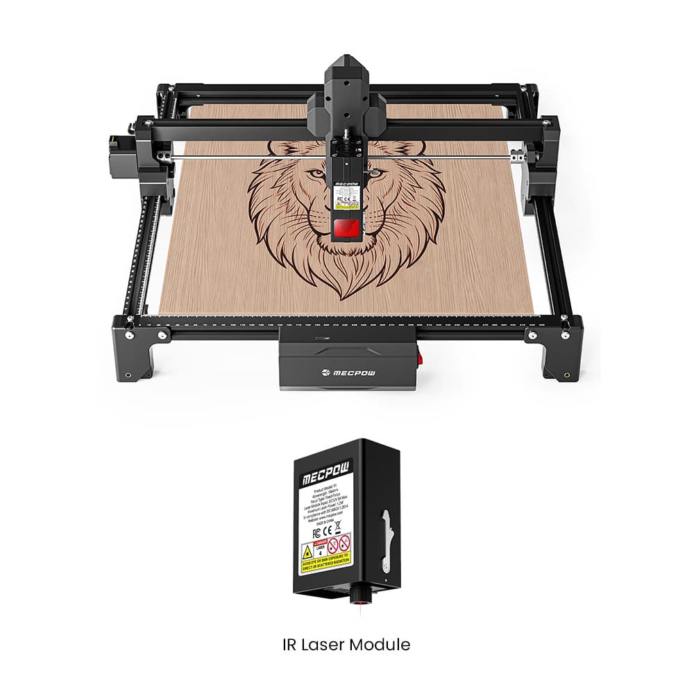 Gravadora a laser Mecpow X3S 12W com módulo laser infravermelho R1 de 1,2W