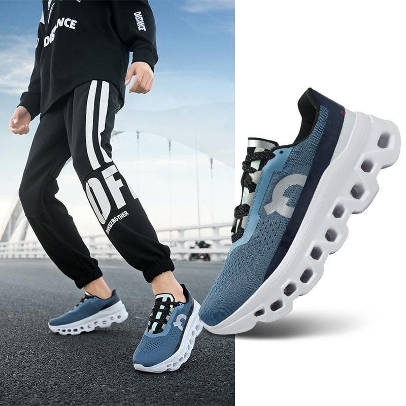 Tênis de Corrida Masculino 9912 com Malha Fly-Knit e Amortecimento cm