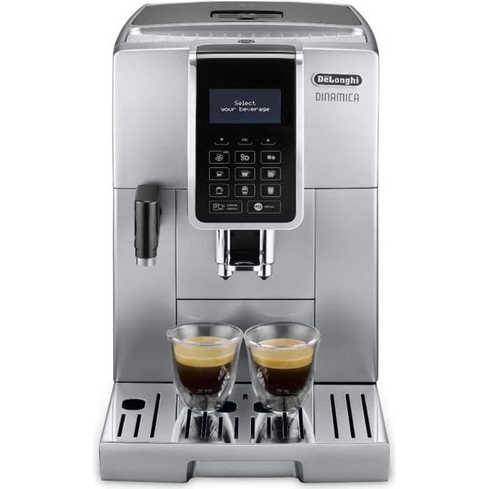 Máquina expresso com moedor - De'Longhi - Dinamica - ECAM350.75.S - 6 receitas - Prata