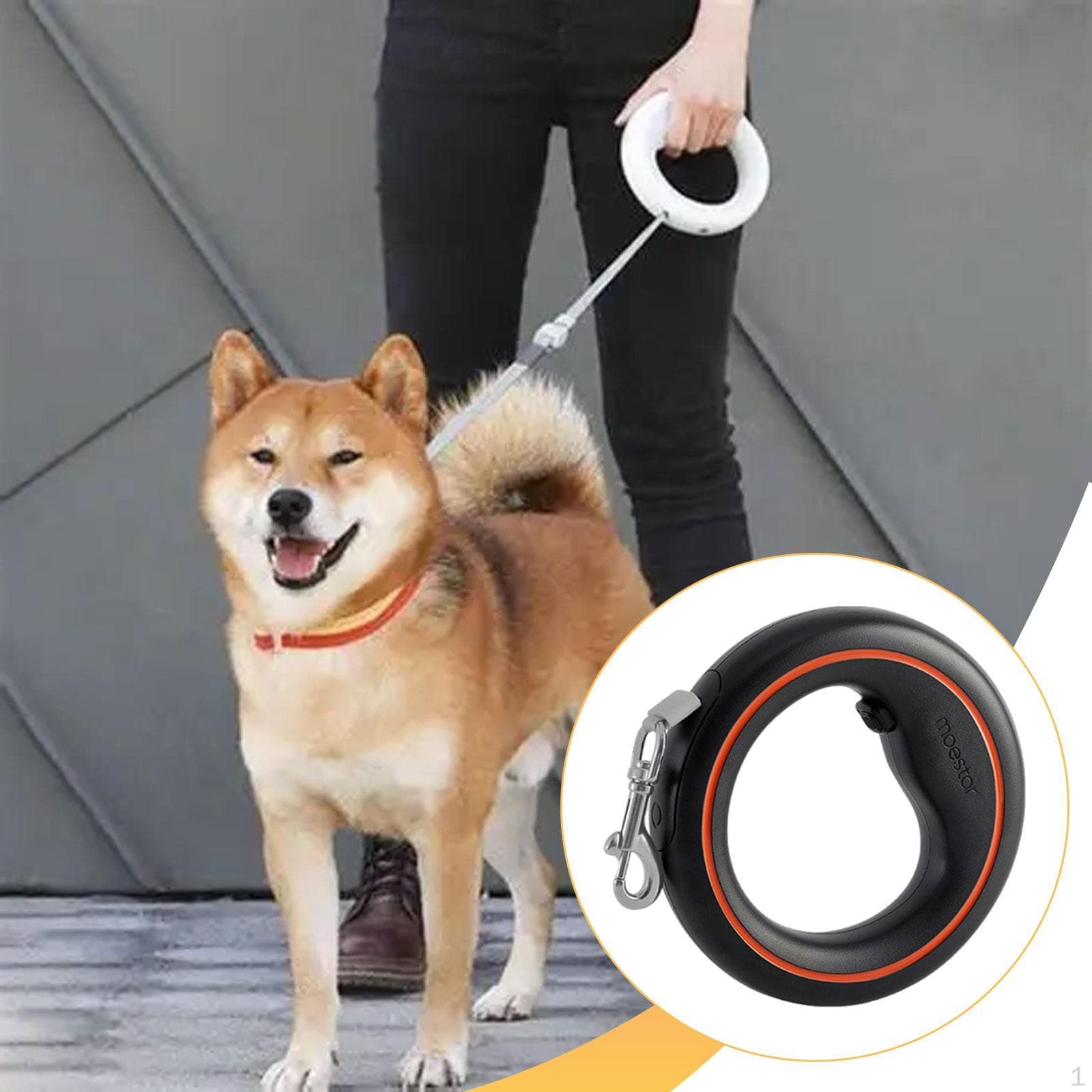 Guia Retrátil Prática para Cães, Corda de Tração Vestível, Ergonômica 360° para Cães Pequenos e Médios