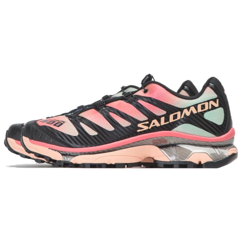 Salomon XT-4 OG Pacote Aurora Boreal - Pôr do Sol da Pradaria Tênis Unissex Rosa Preto Coral Açucarado L47442200 cm