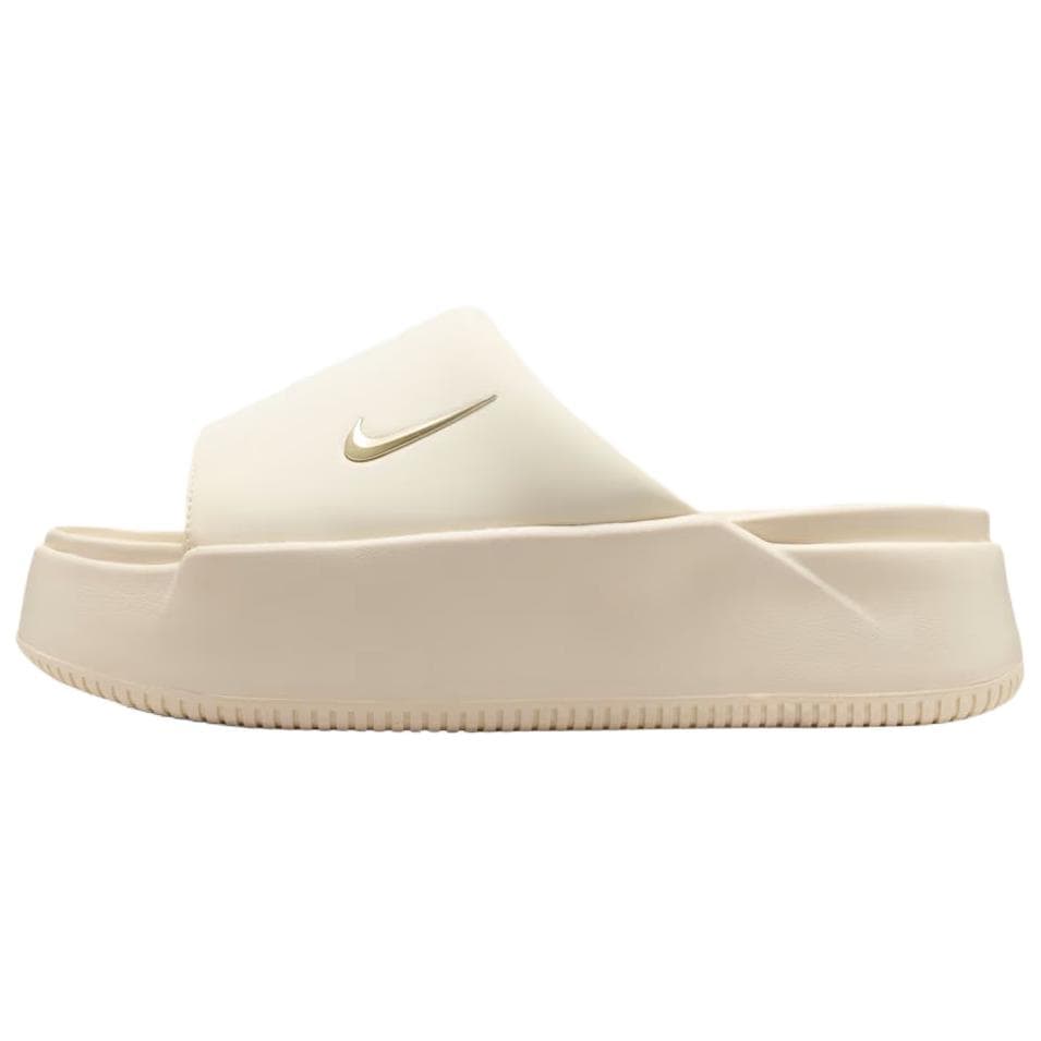 Chinelos Nike Calm Elevation Slide Femininos Bege HJ5601-101 cm