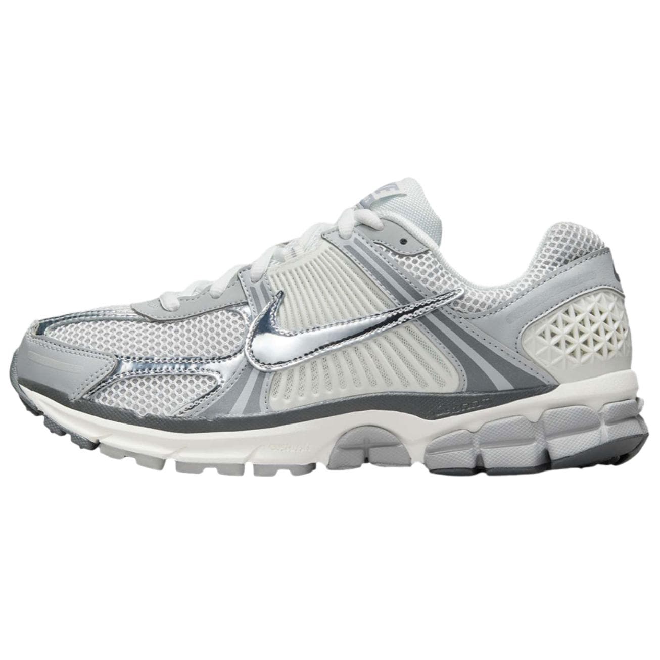 Tênis Unissex Nike Air Zoom Vomero 5 Branco Summit Prateado Metálico Cinza Cinza-Claro Cinza-Fumaça IM2219-121 cm