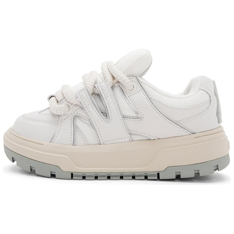MLB Chunky Liner Slip Resistant Abrasion Resistant Low top Casual Shoes Unisex Ecru 3ASXCLB4N-50WHS cm