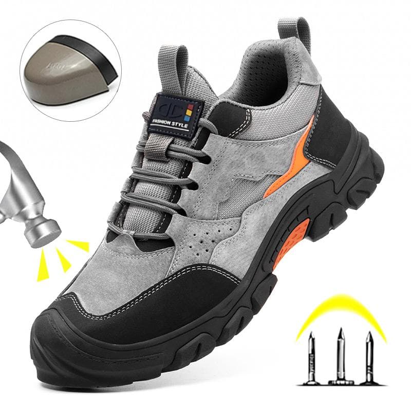 Sapatos de Segurança com Biqueira de Aço e Resistentes a Perfurações BIGTREE, Indestrutíveis para Trabalho Masculino, Seguros e Confortáveis,