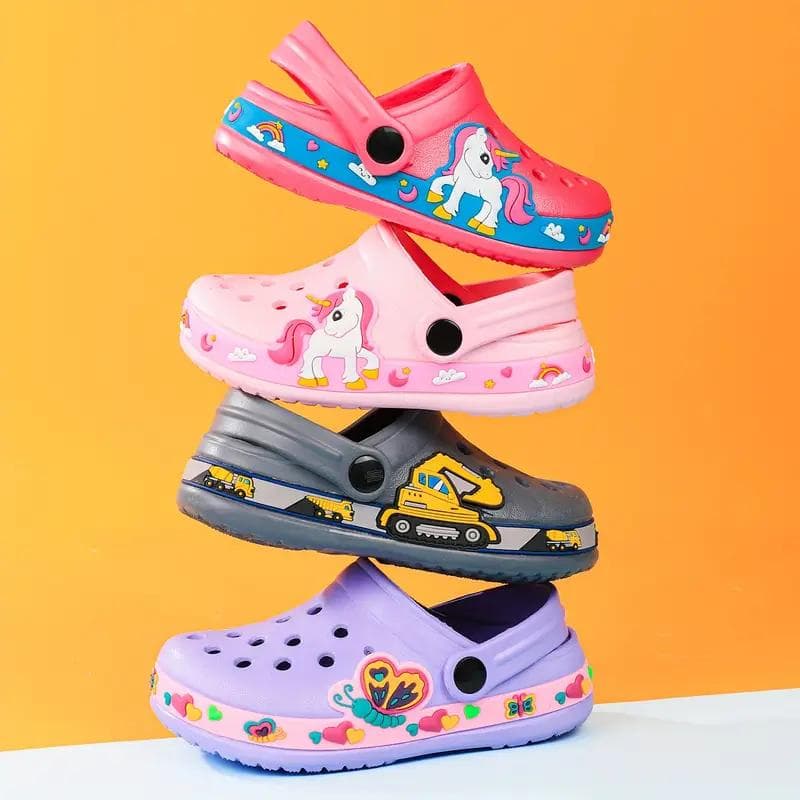 Sapatos de praia de desenho animado infantil de verão Sapatos de buraco cm
