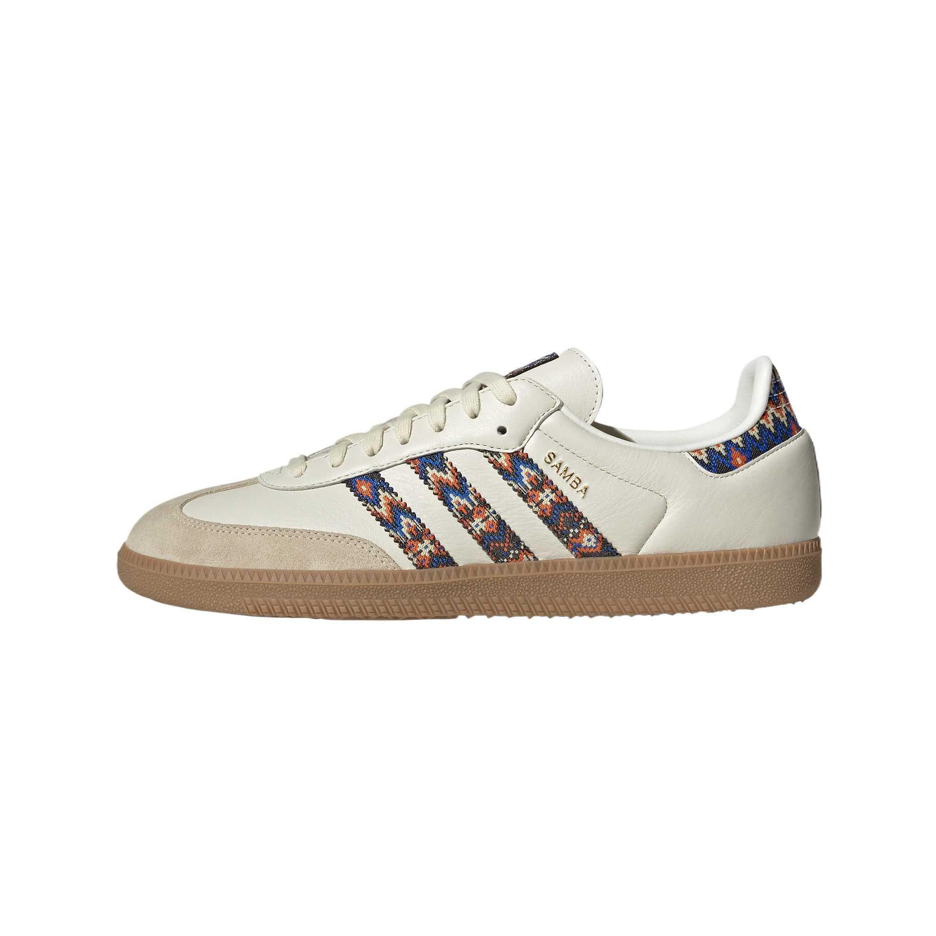 Adidas Originals Samba Og Tênis de Estilo de Vida Confortáveis de Cano Baixo Unissex Creme-Branco JQ0014 cm