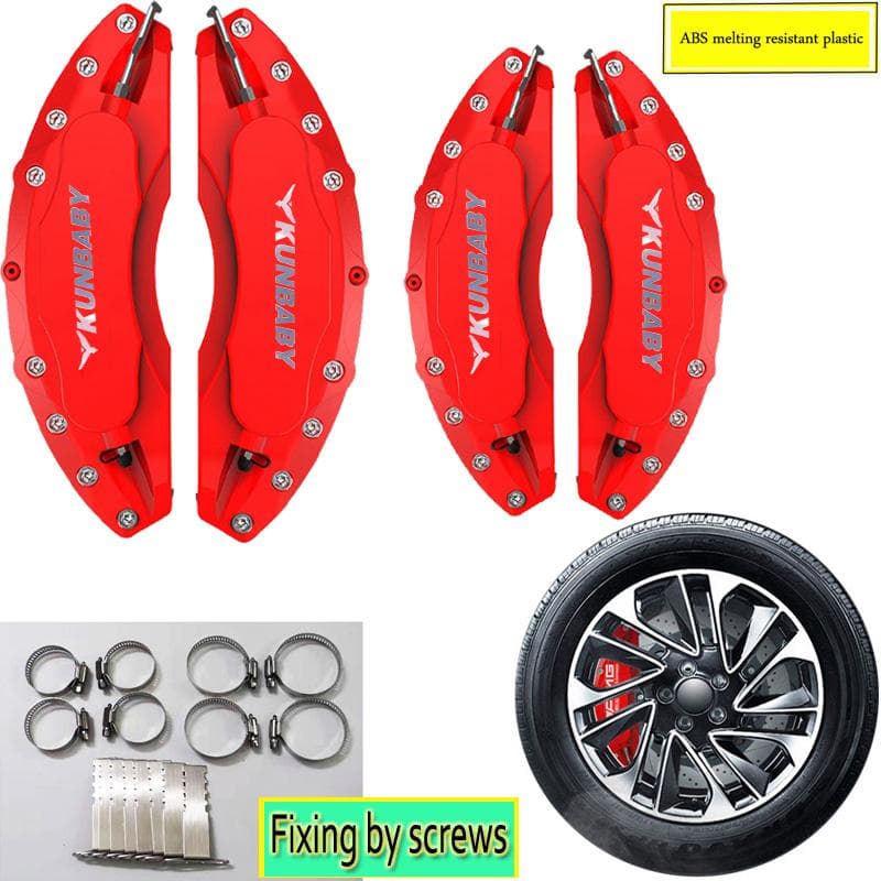 4 PCS Melting Resistant Plastic Brake Caliper Cover Fix By Screw With Logo For Range Rover Velar Sport Vogue Evoque Wheel R18+