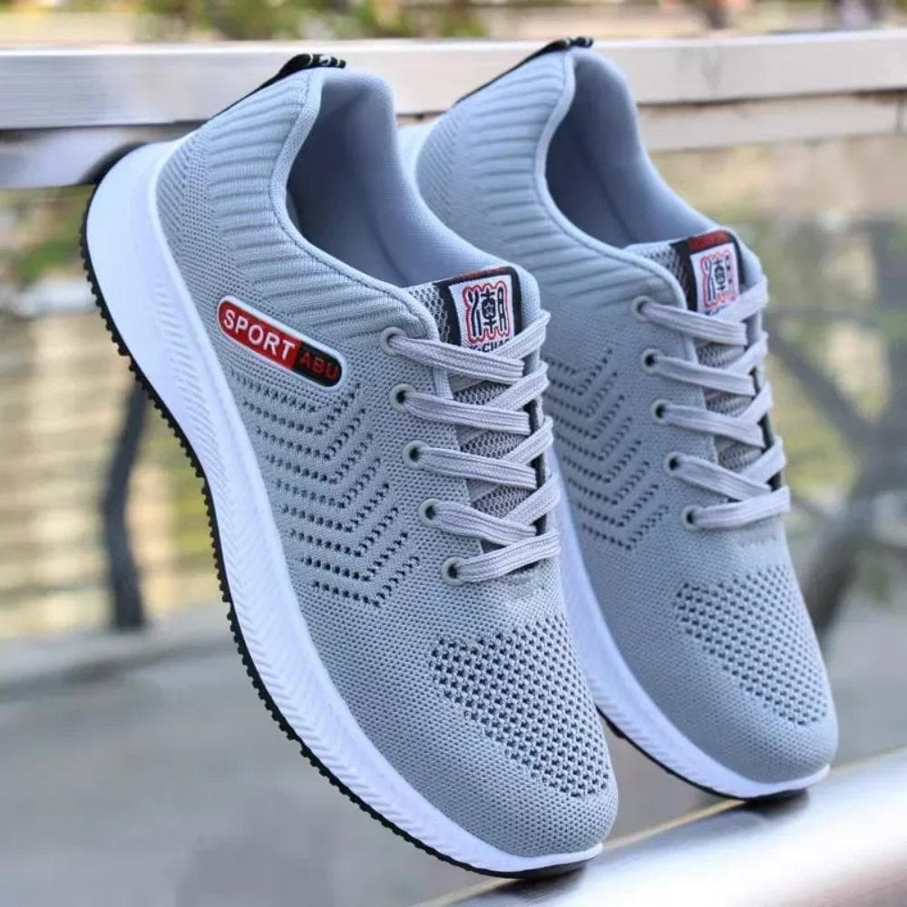 Outono Confortáveis Respiráveis Tecido Voador Sapatos Masculinos Sapatos de Corrida Modernos Resistentes ao Desgaste Sapatos Casuais Esportivos