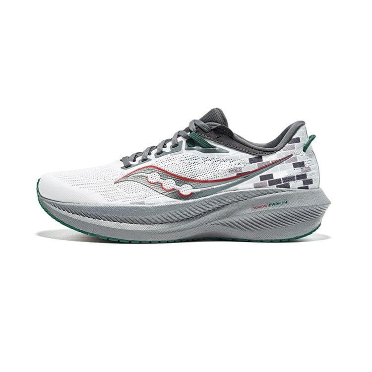 Saucony Triumph 21 Confortável Absorvente de Choque Durável Respirável Cano Baixo Casual Cidade Deslocamento Tênis de Corrida Tênis Unissex Cinza
