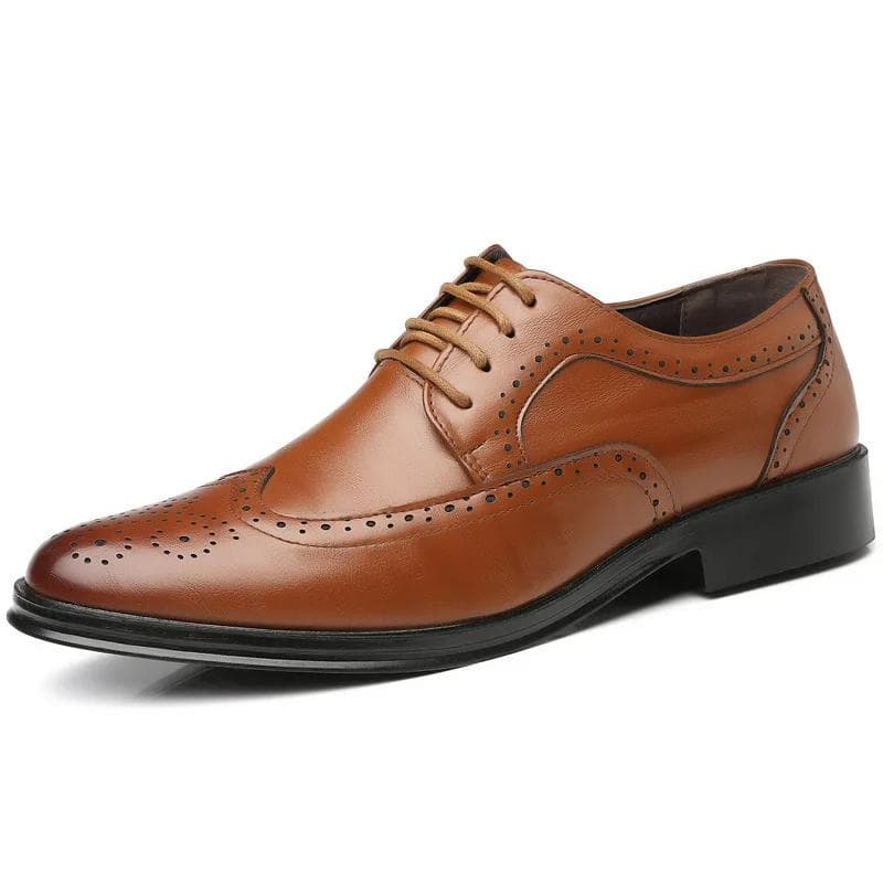 Sapatos Oxford Couro Genuíno Couro Brogue Sapatos Sociais Clássicos Sapatos Formais Masculinos cm preto