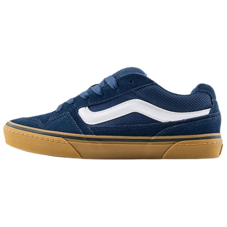 Vans Caldrone Confortáveis Versáteis de Cano Baixo Tênis de Skate Masculino Azul Escuro VN000CXZFS1 cm
