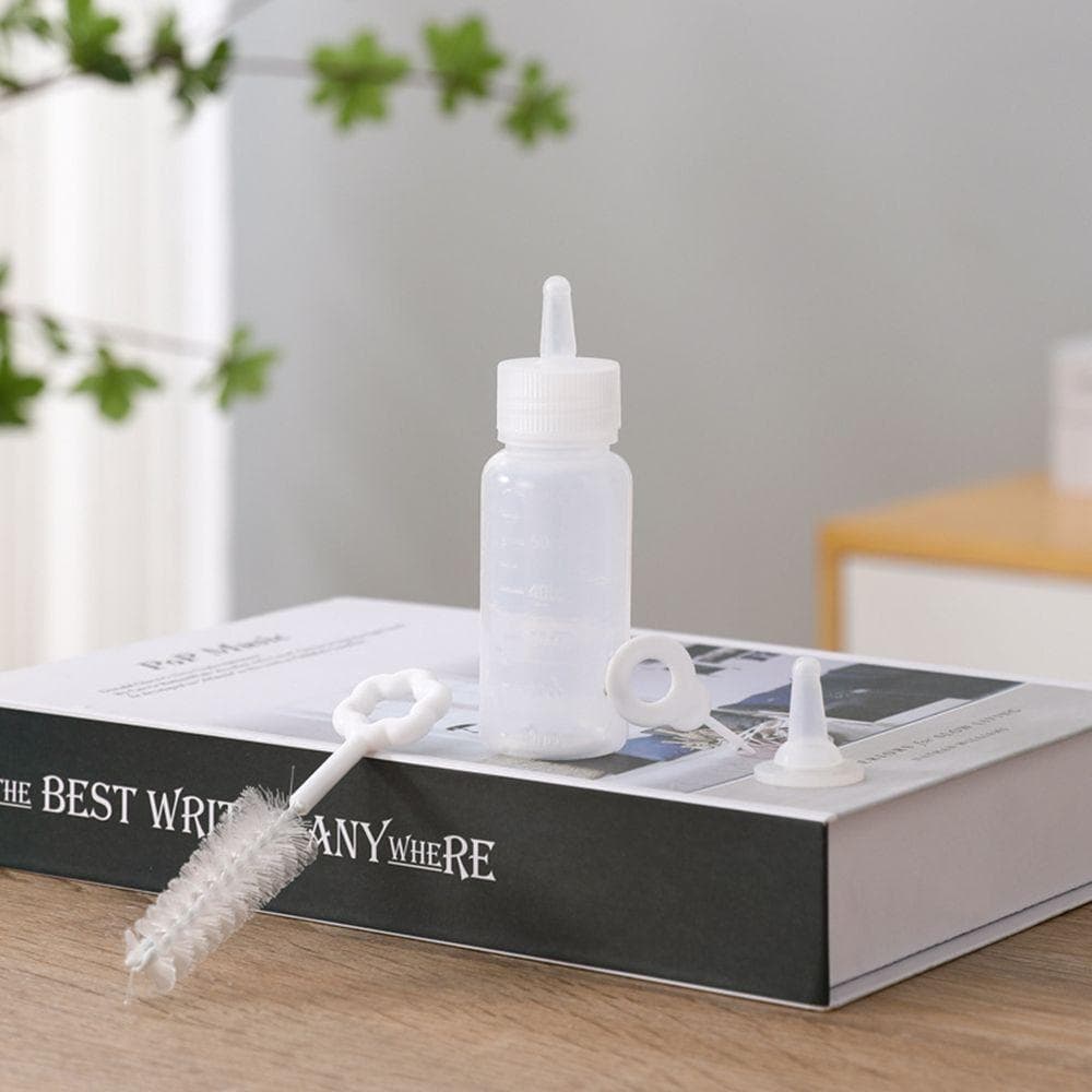 Rabbits Newborn Cat Replacement Mini Nipple Pet Nursing Pet Feeding Bottle Kits Milk Bottle 60ml