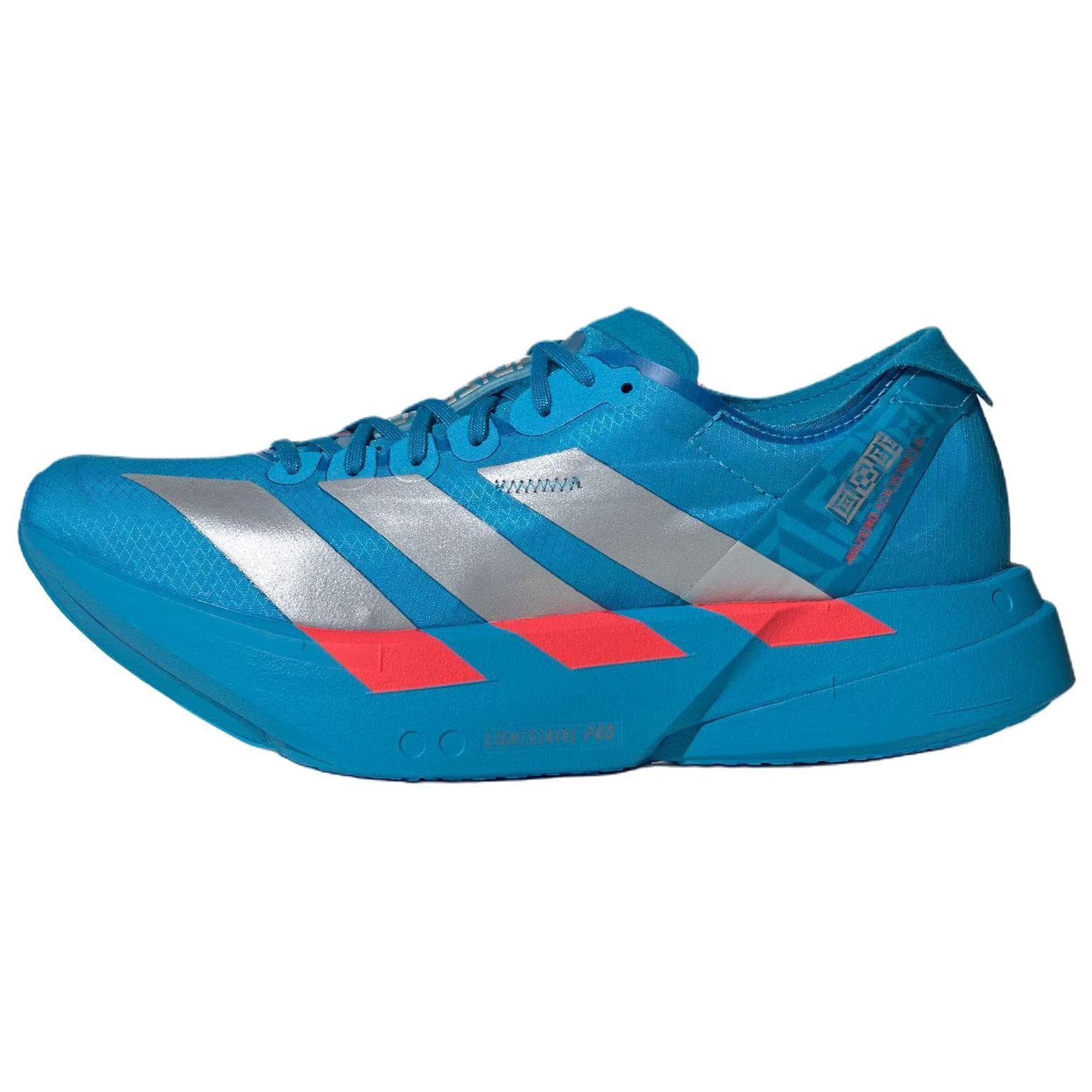 Adizero Adios Pro 4 Adidas 'Azul Solar Prata Metálico Vermelho Lúcido' JR4796 cm