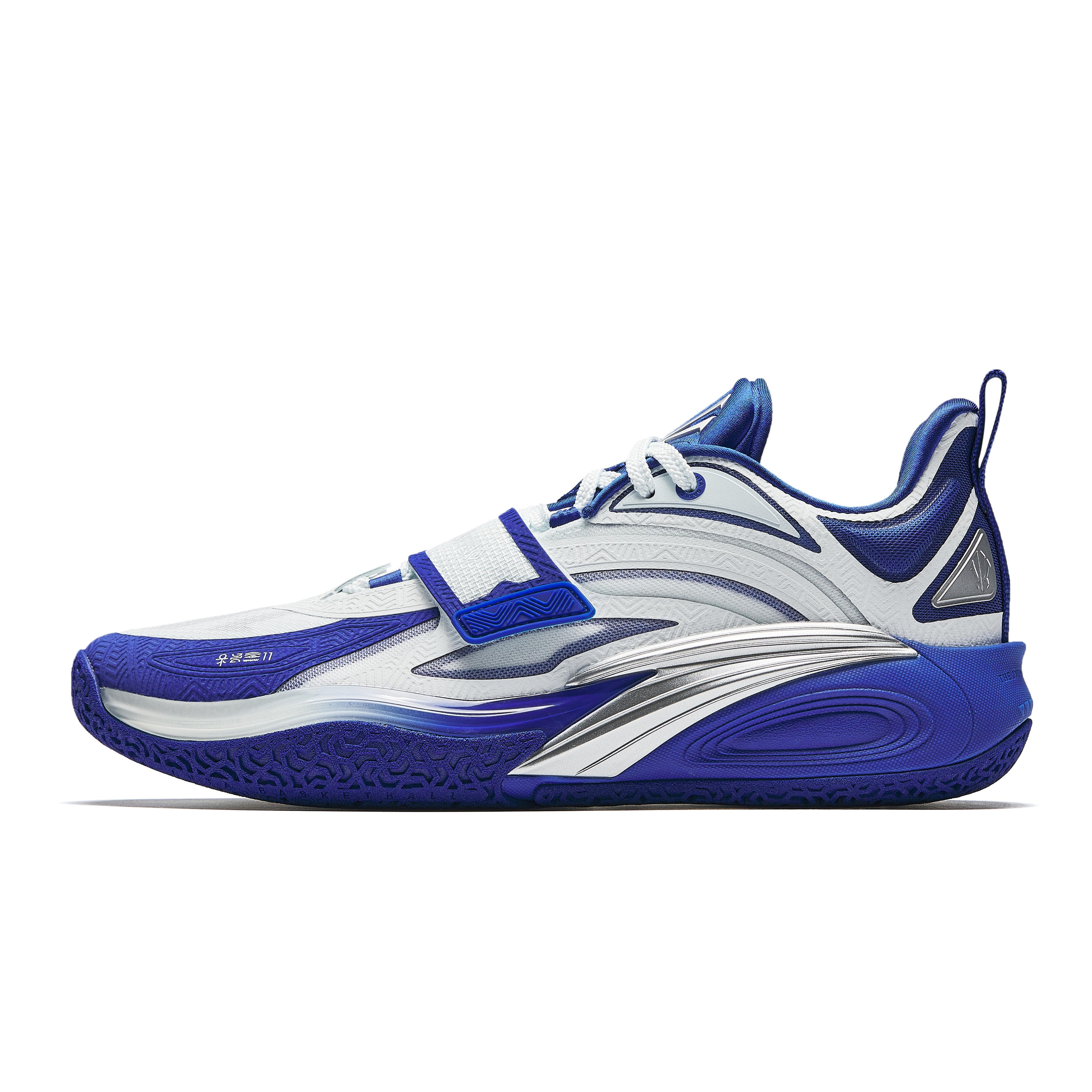 Anta KAI 1 Kyrie 1 Tecnologia Nitrogen Sapatos de Basquetebol Profissionais Ténis Masculinos Branco Azul 912511102S-1 cm