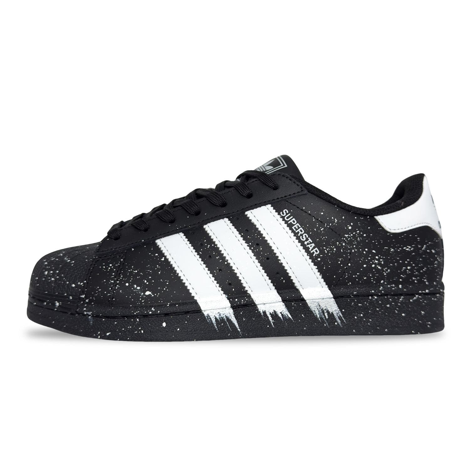 Adidas Originals SUPERSTAR Vasto E Sem Limites Resistente À Abrasão Cano Baixo Sapatos De Skate Unissex Preto Branco EG4959(Equipe701-) cm