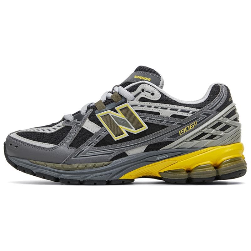 Tênis Masculino New Balance 1906U Castlerock Gengibre Limão M1906NA cm preto cinza