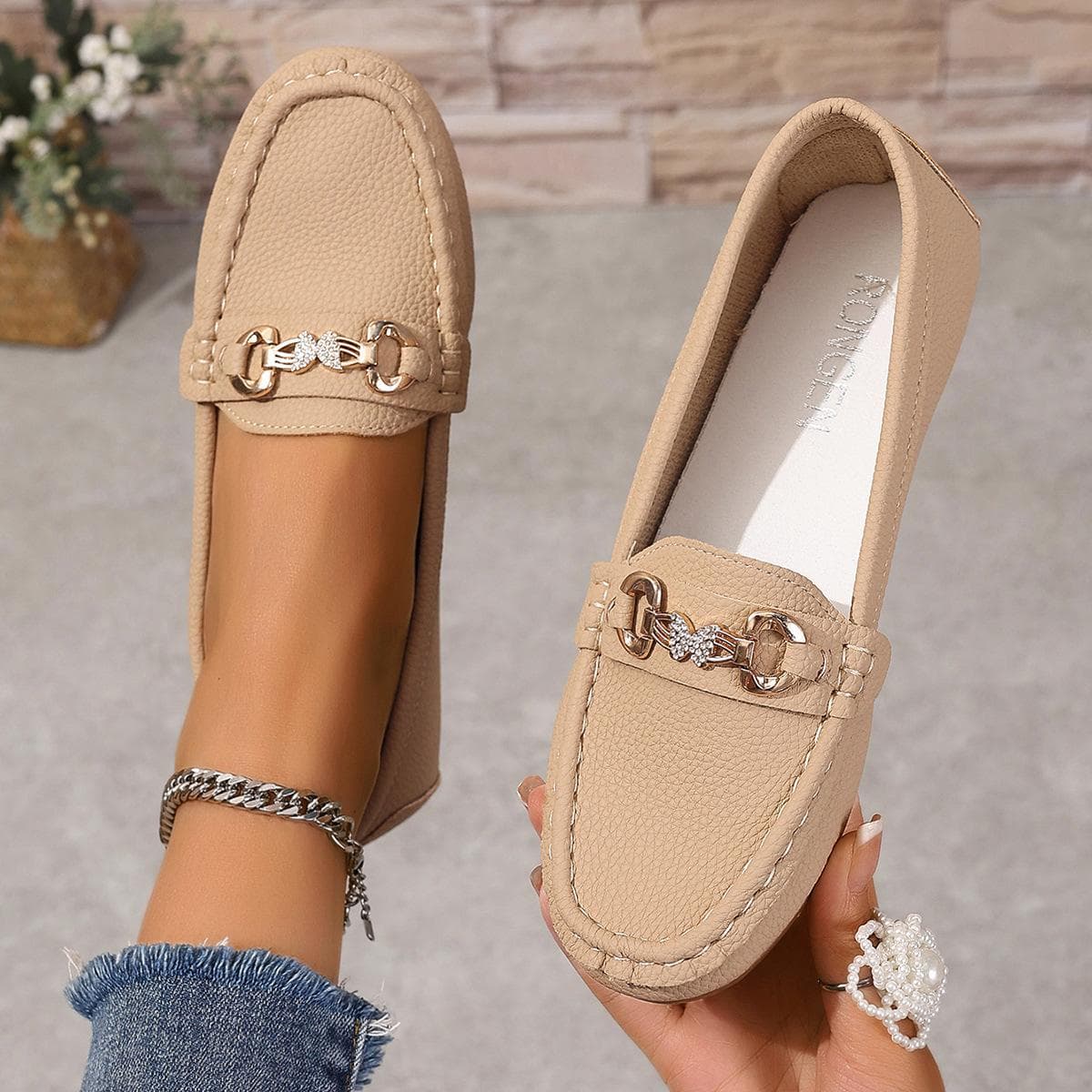 Moda feminina borboleta faixa diamante sapatos femininos mocassins para mulheres cm preto