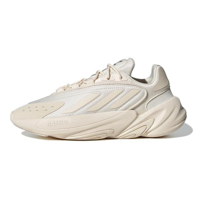 Adidas Originals Ozelia J Tecido Antiderrapante Durável Cano Baixo Esportivo Casual Sapatos Tênis Infantil Off-White GV8992 cm