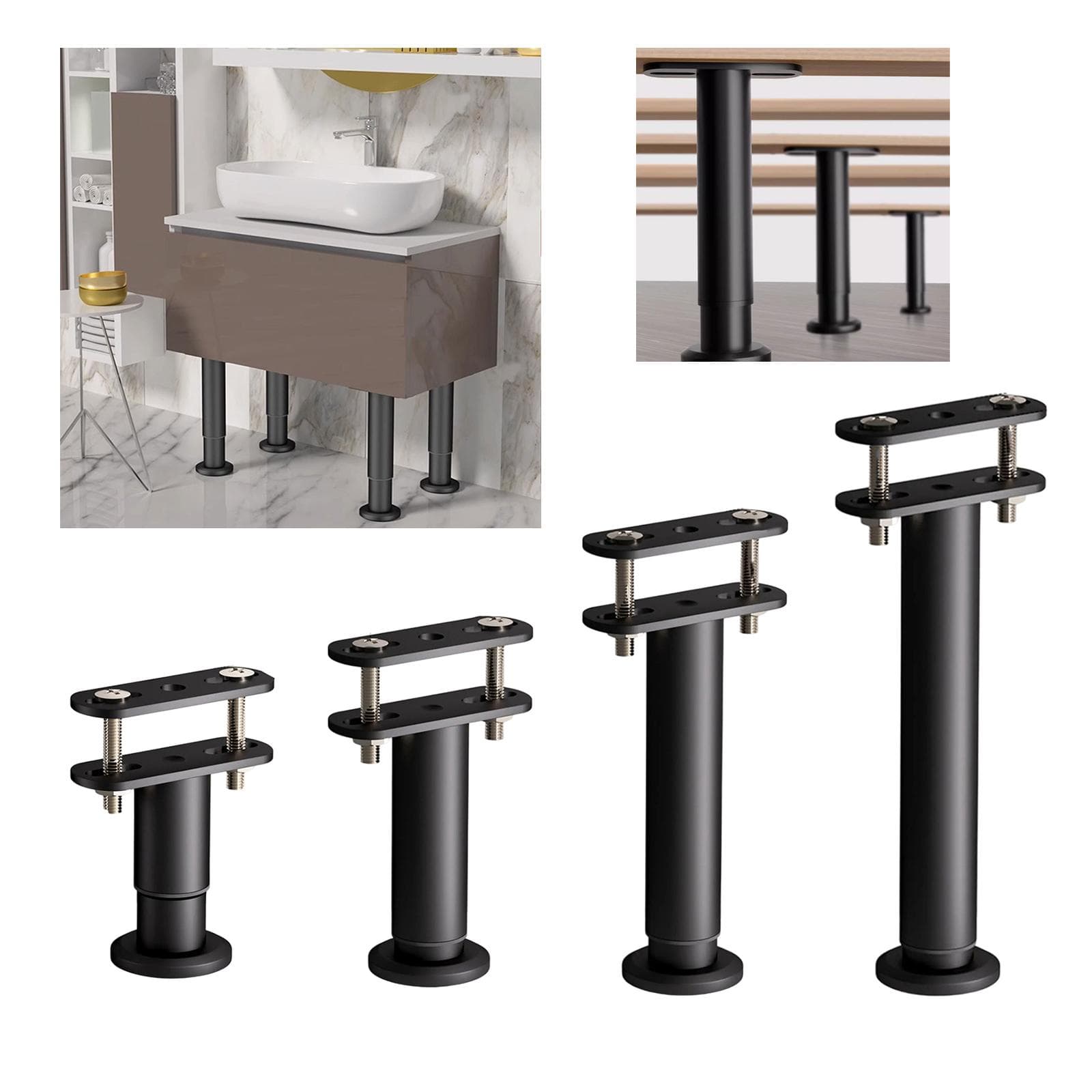Pernas de Suporte Ajustáveis para Estrutura de Cama com Base Mais Larga Perna de Suporte Central Sob a Cama Ripa de Cama Perna de Móvel Fácil de