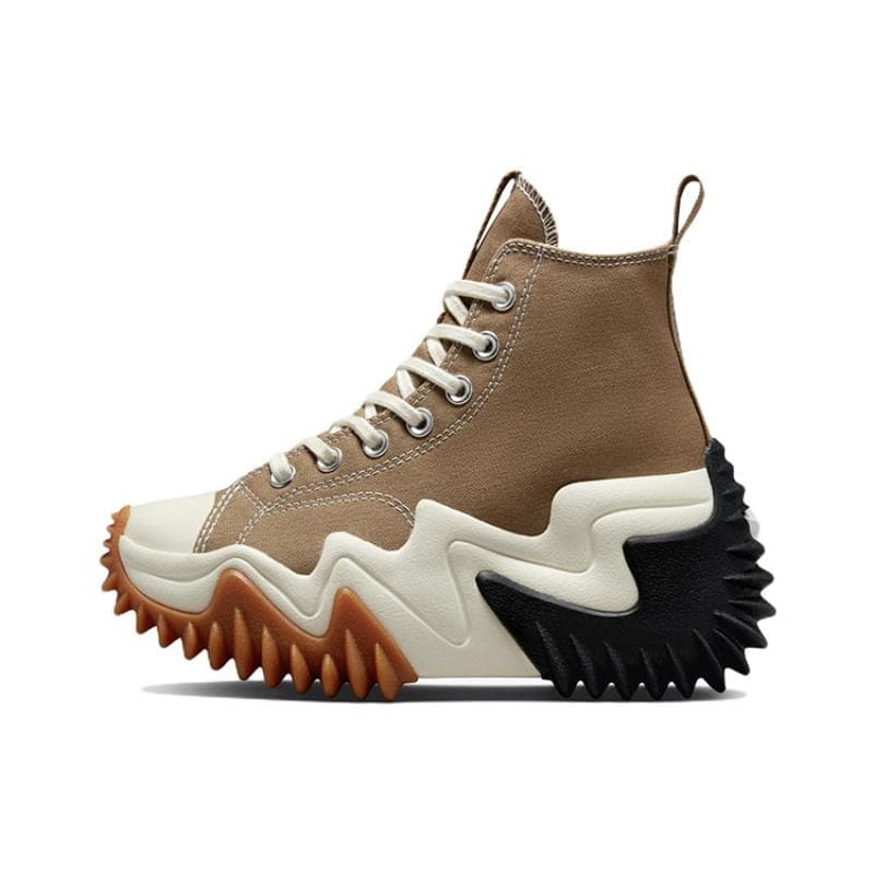 Converse Run Star Motion Moda Vintage Cano Alto Alpargatas Unissex Marrom cm