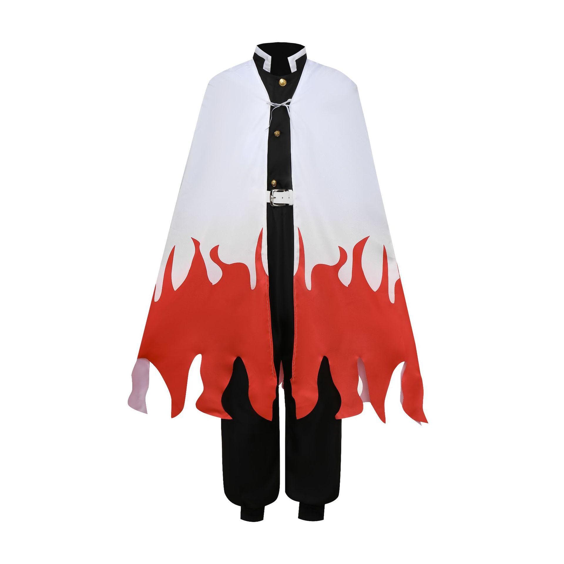 Fantasia Cosplay de Halloween Kimetsu No Yaiba para Crianças Meninos Rengoku Kyoujurou Roupa para Fantasiar 130cm branco/vermelho