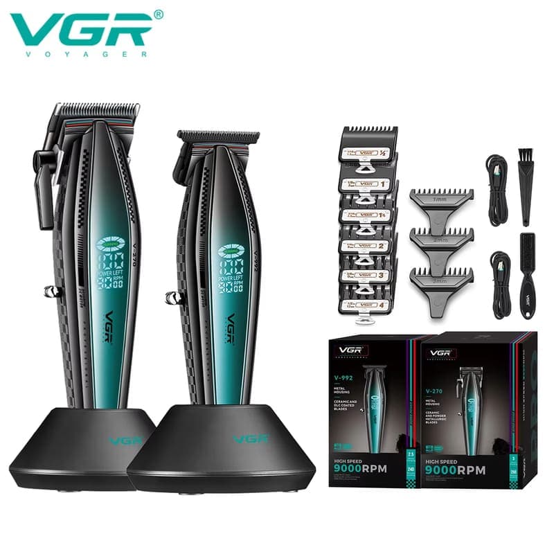 Aparador de Cabelo Masculino de Longa Duração com Display Digital Profissional e de Alta Velocidade, Seguro e Amigo da Pele Aparador de Cabelo