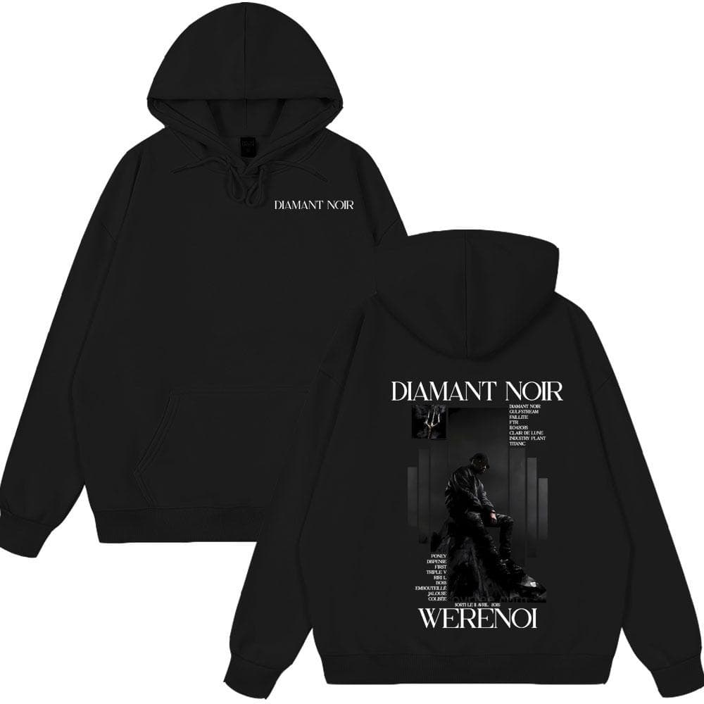 Hot Sale Hoody Rapper WeRenoi Diamant Noir Album Wear Men Women Hip Hop Fashion Clothing Male Cotton Clothes Vintage Streetwears cm