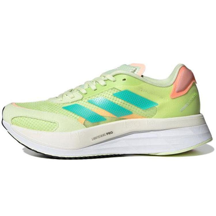 Tênis Feminino Adidas Adizero Boston 10 Quase Limão Menta Rush Verde Flash-Laranja GY0906 cm